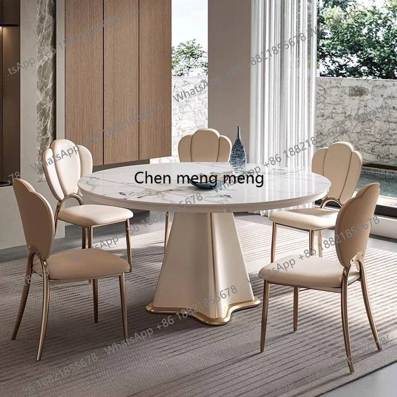 EE182 Luxury modern Italian rock slab retractable dining tables and sets 6 4 chairs dining rooms folding table home furniture de