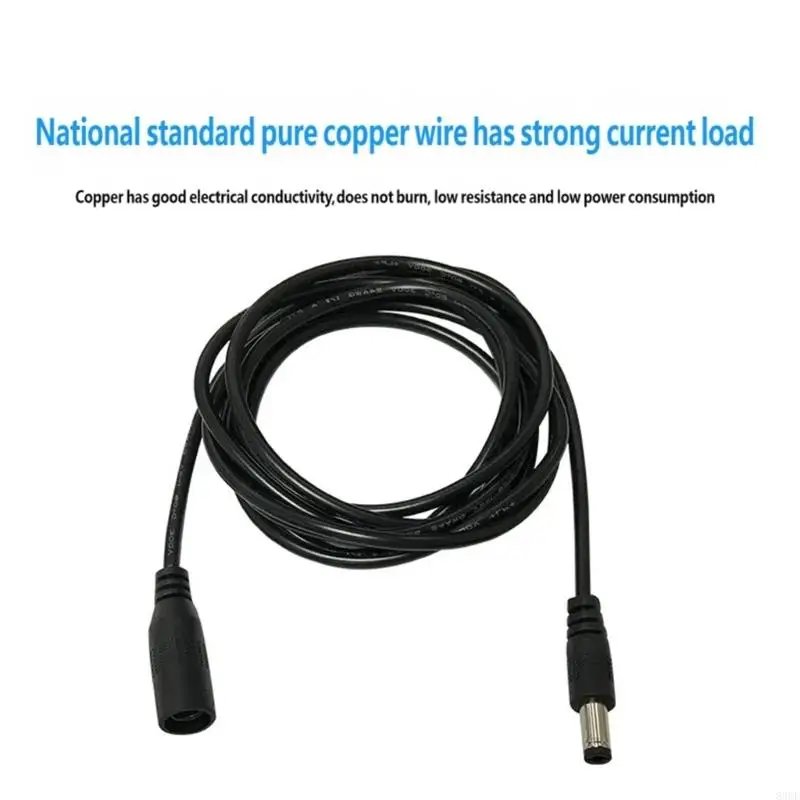 DC5.5 x 2.1 mm Power Extension Cable, Male to Female 12V-36V 75W Adapter Line for Router Camera Routing Daily 83CF