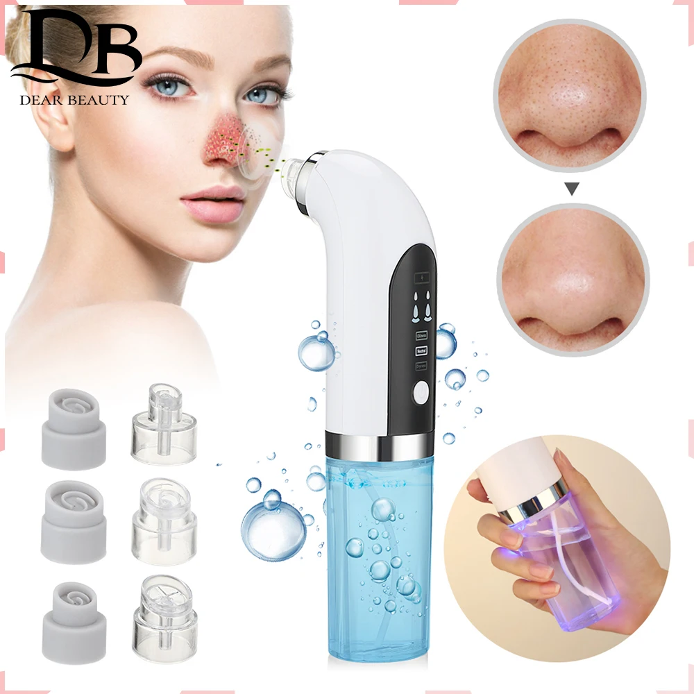 Nose Water Bubble Cleaner Blackhead Remover Pore Acne Pimple Removal Face T Zone Vacuum Suction Facial Diamond Steamer Oil Dirty