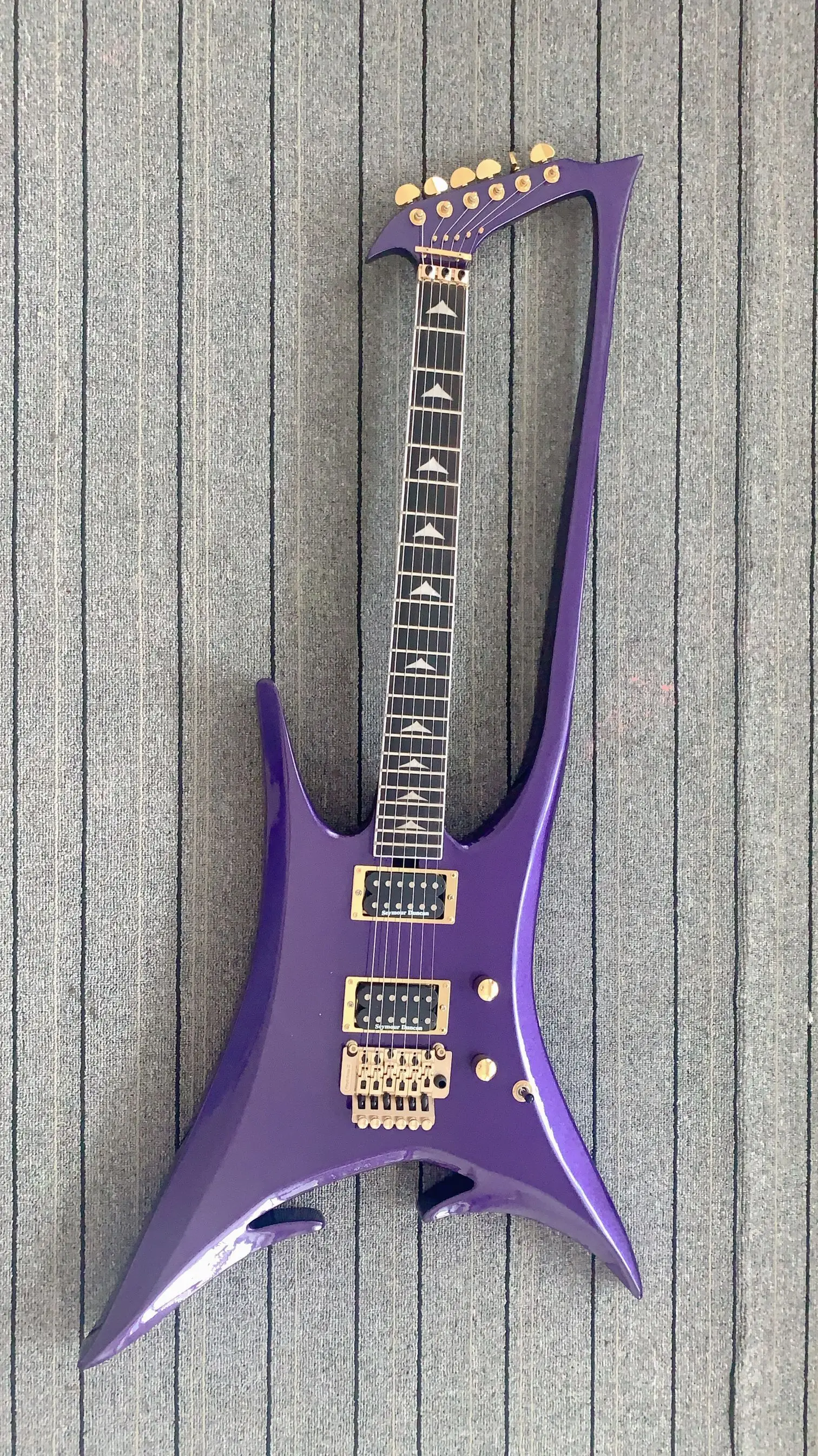 Custom Prin Metal Purple Electric Guitar Double Shake Gold Hardware