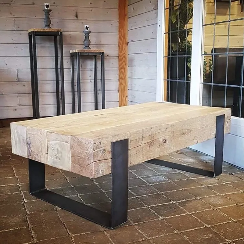 

Прямоугольный декор комнаты, журнальный столик, винтажный минималистичный экономит место, большой приставной столик, креативная мебель в китайском стиле Mesas Bajas