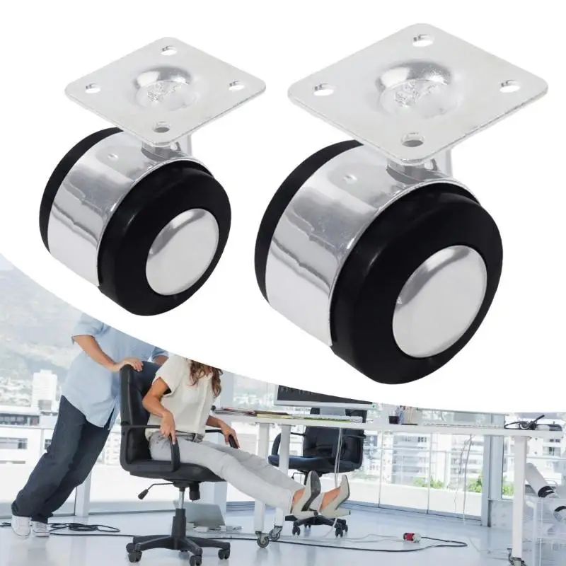 

Quiet Rolling Rubber Casters With Stem Or Plate Mounting For Hardwood Tile Floor