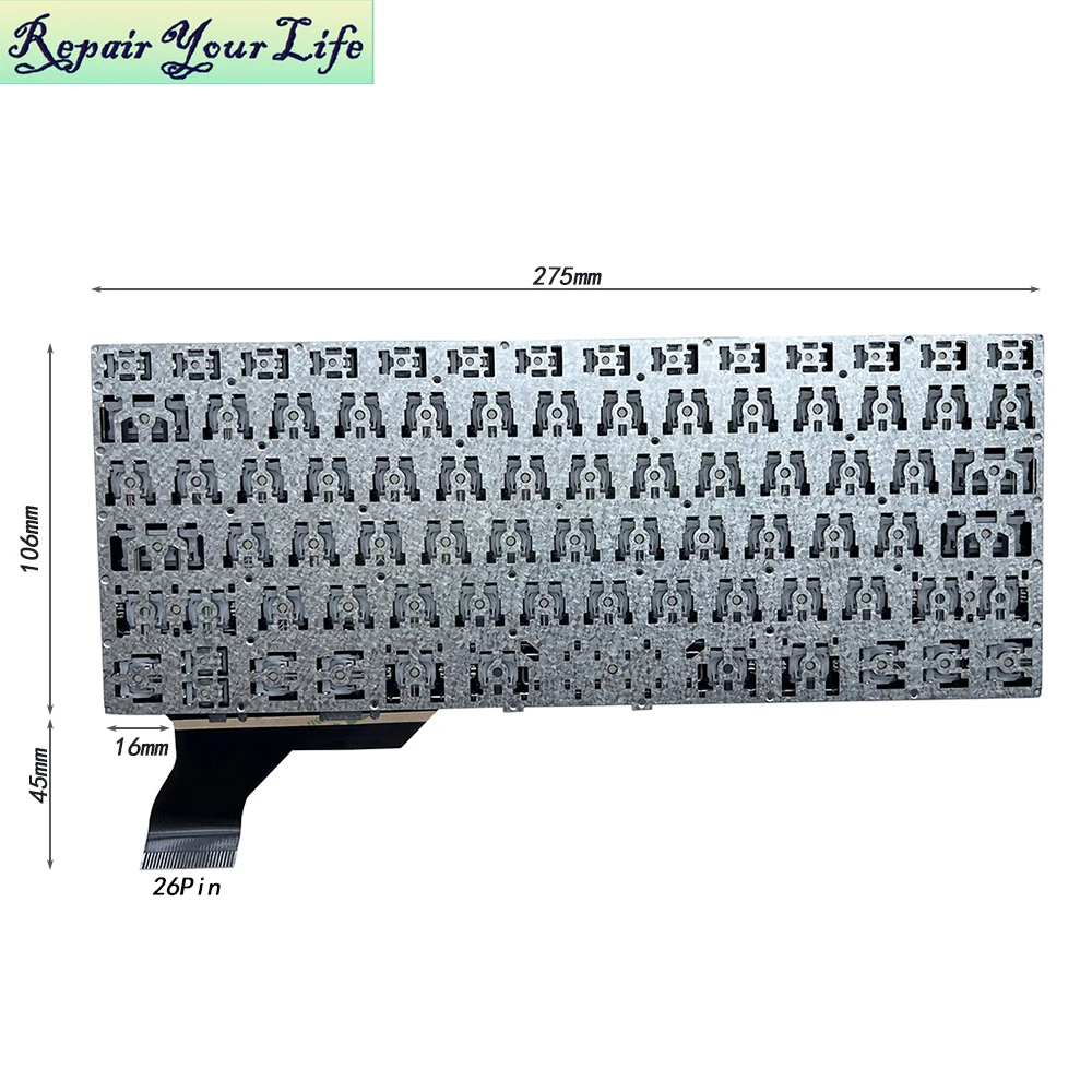 US English Keyboard YXT-39-14 DM27717007AA USA United States Notebook Keyboards Without Backlight Delete Keycap Teclado