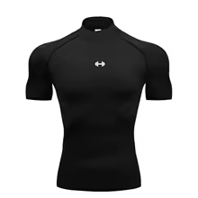 Compression T Shirts Men Summer Running T-shirts Turtleneck Elastic Quick Dry Sport Tees Athletic Gym Workout Short Sleeve Shirt - AliExpress 