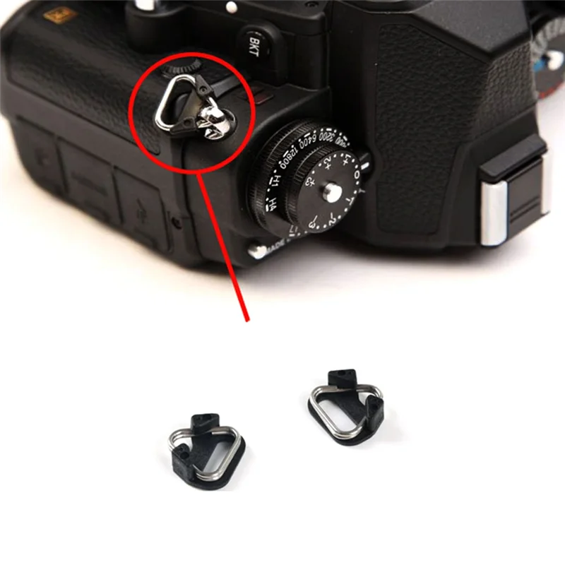 -A25M 4-delige camerariemgesp Gesplitste driehoekige ring Vervanging Duurzame riemhaak voor schouderbanden voor digitale camera's