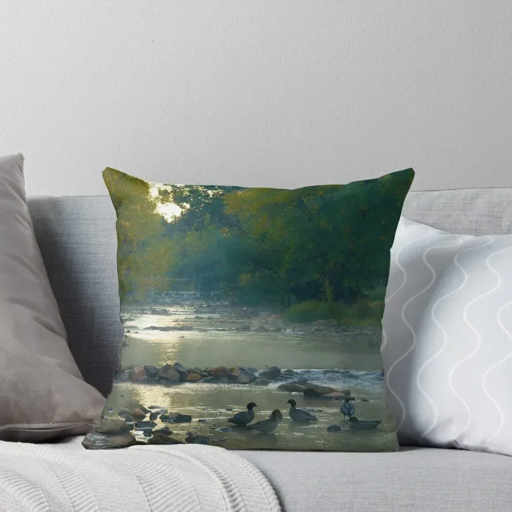 Early Morning at Bright, Maned Geese, Victoria. Throw Pillow Anime pillow pillowcase Decorative Pillow Covers For Sofa