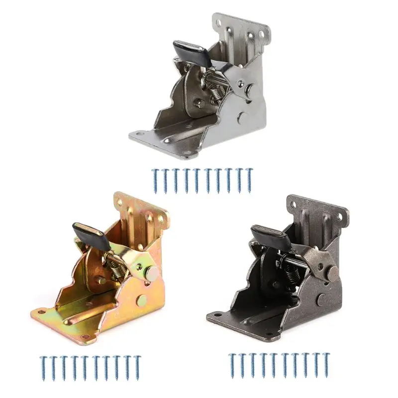 LXAF 90 Degrees Locking Folding Hinge Self-locking Hinge Metal Chair Leg Bracket Hinge Folding Table Extension Support