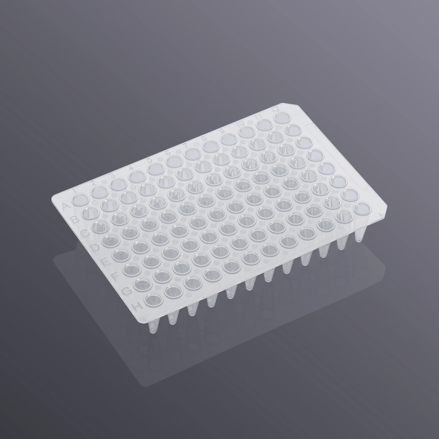 10pcs  96 well 0.2ml PCR microplate, no skirt, clear