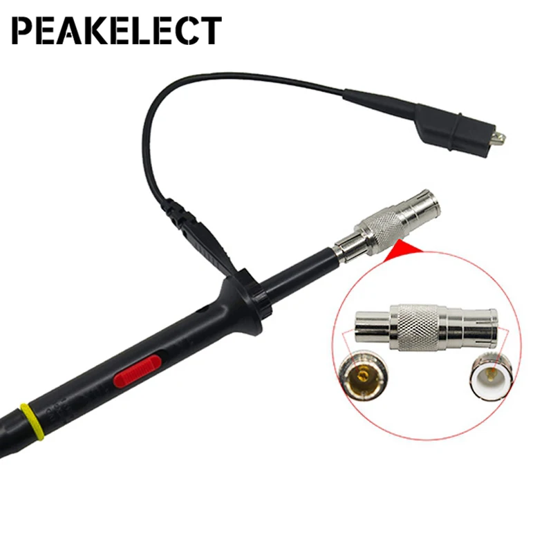 Peakelect P7300 300MHz Oscilloscope Probe with BNC Protective Cap Adjustable Scope Probe X1/X10 DC-300MHz