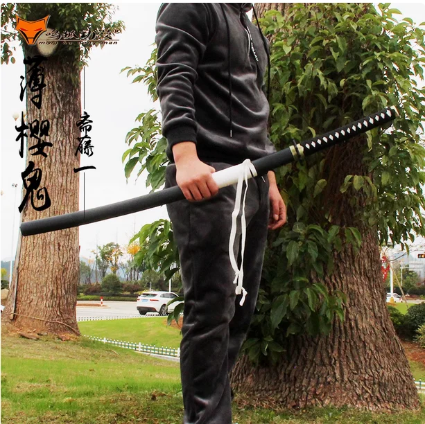 

104cm Saito Hajime Katana Tachi Sword Unique Brass Tsuba Painted Solid Wood Blade Fit Training Cosplay Weapon Props Unsharp