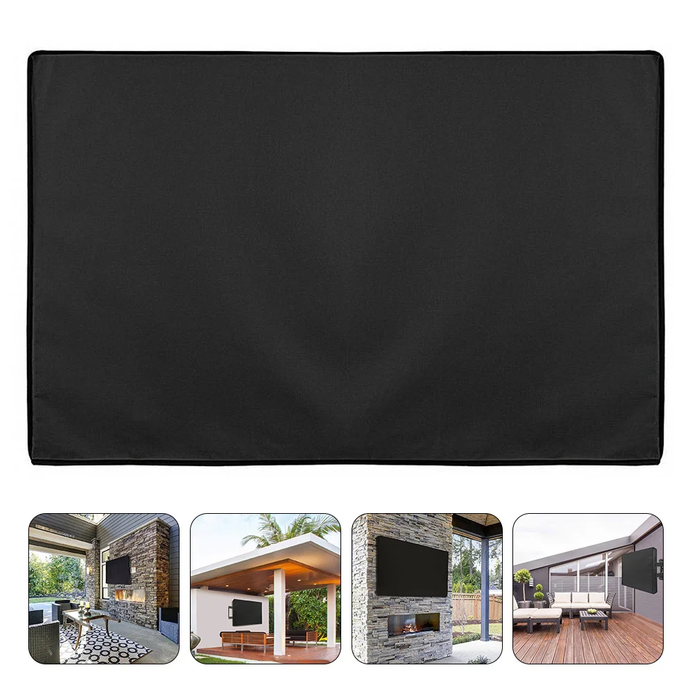 

Waterproof Hanging LCD Cover Television Dustproof Black Screen Protector Shield Oxford Cloth Enclosure Outdoor Monitor Cable