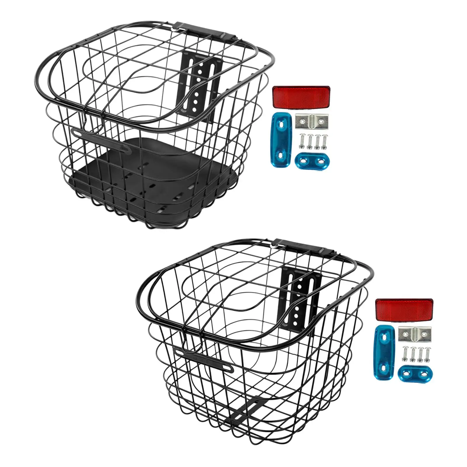 Iron bicycle basket, removable bicycle rack for shopping, ladies,