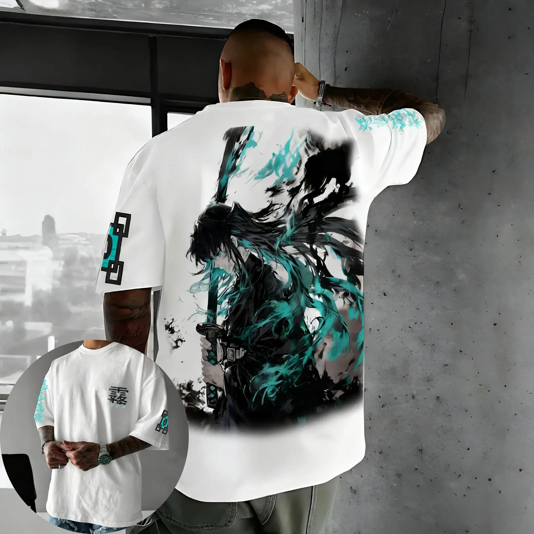 Demônio slayer gráfico camiseta das mulheres dos homens 2025 verão y2k oversized streetwear anime japonês manga curta camiseta casual topos cosplay