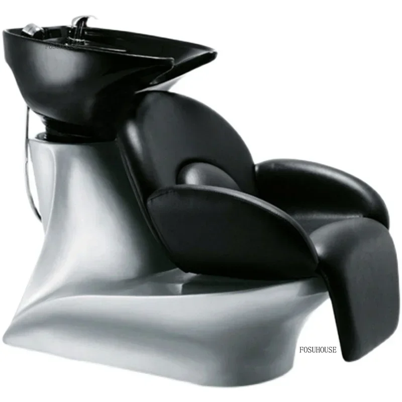 #Luxury Semi-reclining Shampoo Chairs High-end Simple Hair Salon Dedicated Sitting Shampoo Chair New Hairdressing Massage Bed