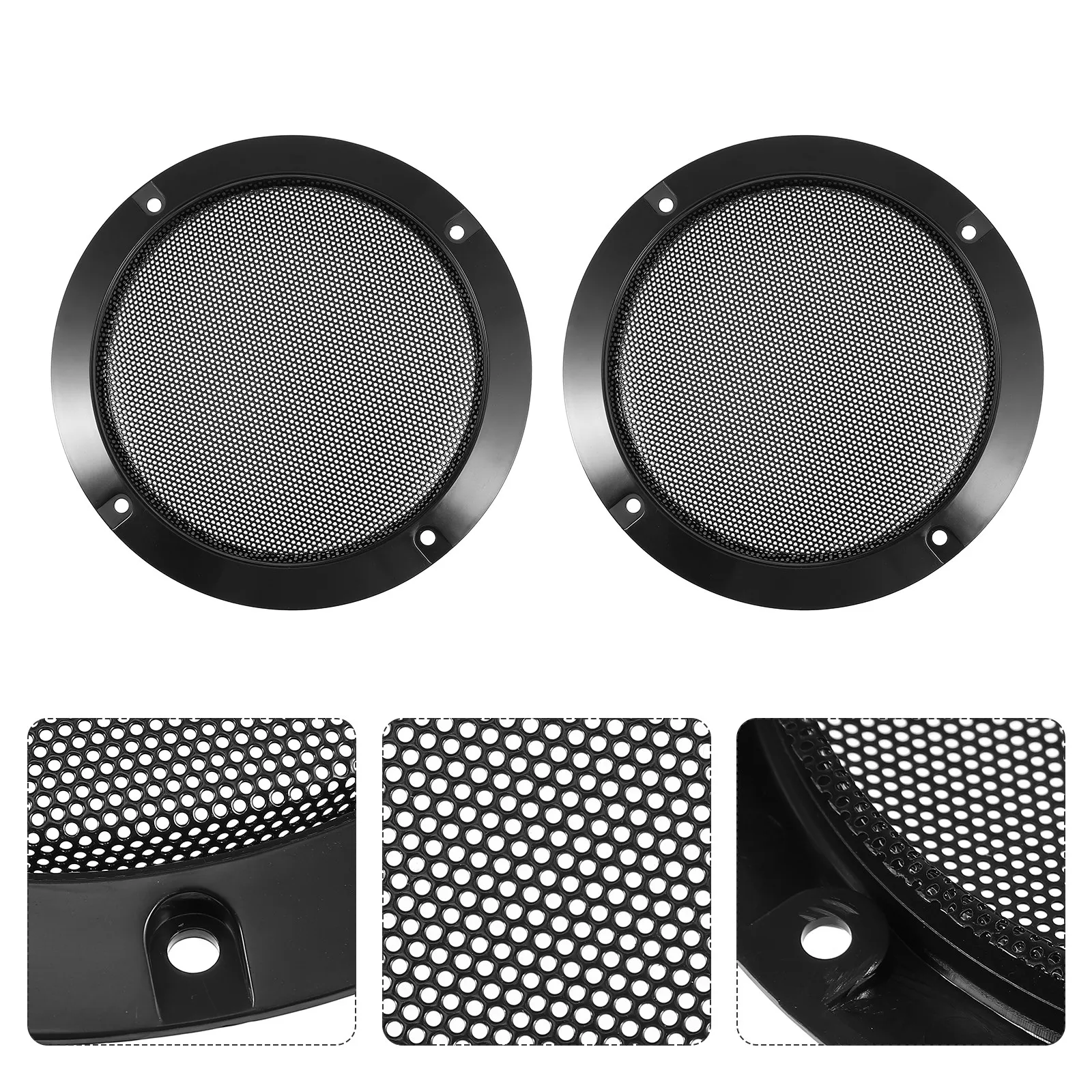 2Pcs 5 Inch Loudspeaker Protective Net Resistant Fade Proof Iron Grille for Speaker Car Audio Subwoofer Refitting