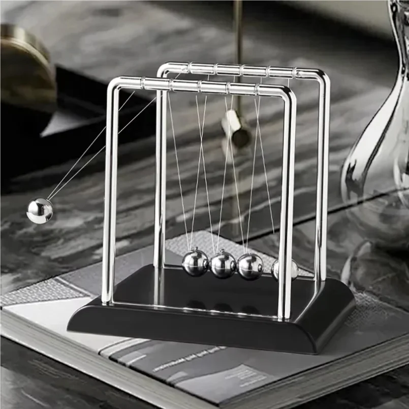 Newton's Cradle Balance Steel Ball Desk Toy Gift Gravity Pendulum Teaching Supplies Physics Science Metal Home Office Decoration