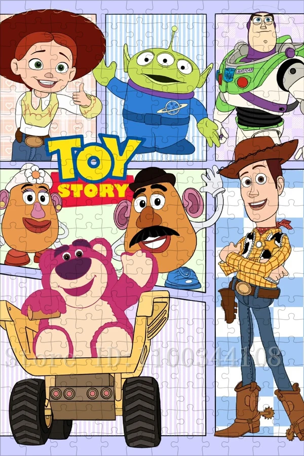 Disney Toy Story Puzzles High Quality 35/300/500/1000 Pieces Anime Cartoon Jigsaw Puzzle for Adults Children Decompressing Toys