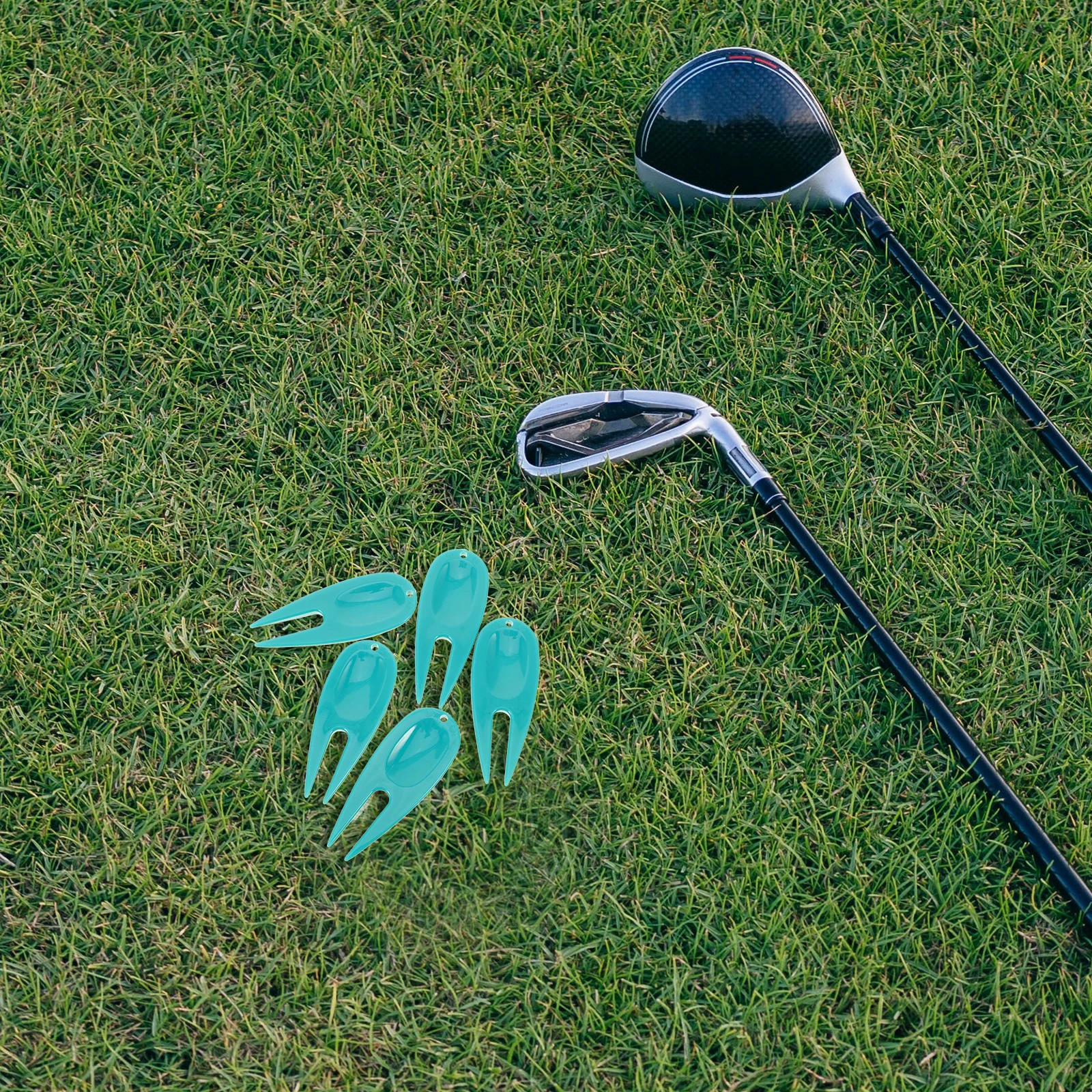 

5Pcs Golf Divot Repair Tool Smooth Polished Portable Fork for Lawn Repair Golfing Accessories Golf Divot Tool Golfs Marker