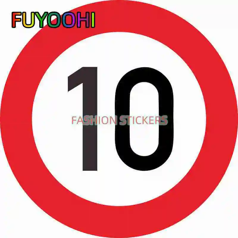 FUYOOHI Boutique Decals Exterior Accessories Creativity Fashion Speed Limit Sticker 10 20 30 40 50 60 70 80 90 Km/h Decal