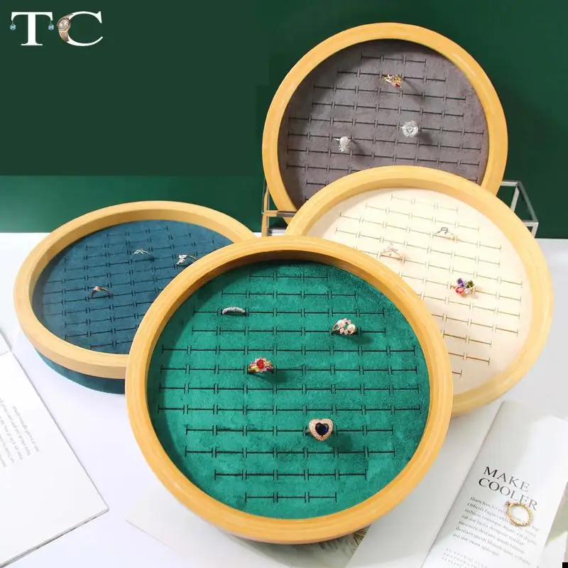 25cm-round-bamboo-wood-border-jewelry-display-tray-with-fabric-lining-large-capacity-rings-and-earrings-display-holder