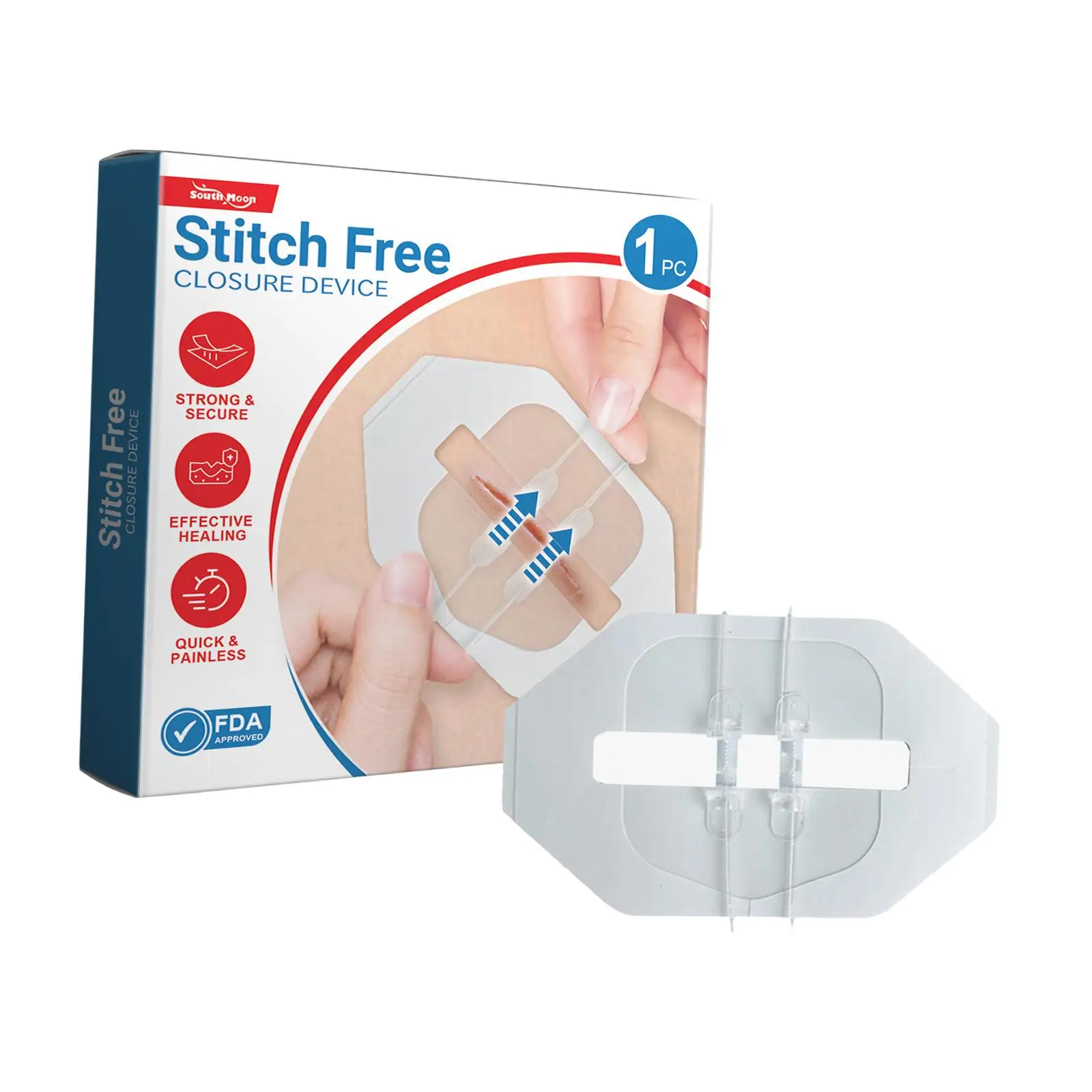 Emergency Wound Closures Zipper without Stitches Painless Emergency Stitches Bandage for First Aid Post Surgery Wound Care Tear