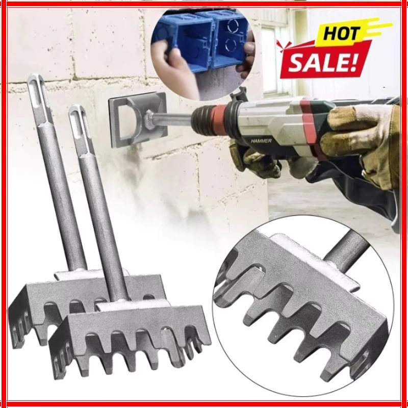 

86Line Square Hole Cutter for Electrical Box Manganese Steel Rectangle Slot Cutter Electric Hammer Fast Wall Square Hole Puncher