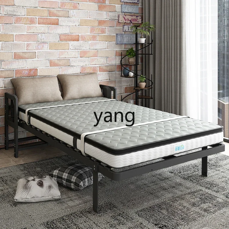 LH box-less automatic foot invisible, multi-functional wall bed, wrought iron industrial wind folding bed