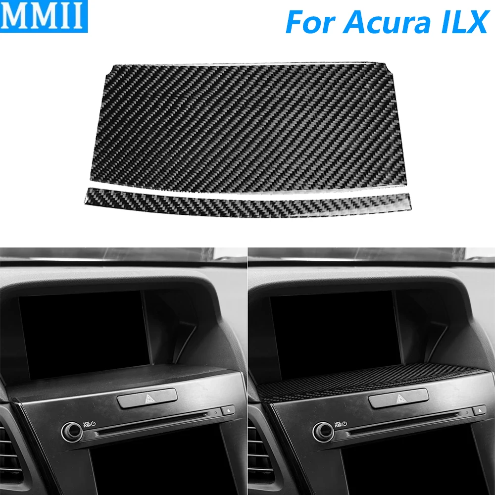 

Для Acura ILX 2012-2022: накладка на центральную панель управления и навигационный экран из углеродного волокна, аксессуары для автомобиля, декоративная наклейка для интерьера
