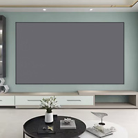 New Listing ALR Black Diamond 100 120 130 150 160 180 200 220 Inch 16:9 Wide frame 7mm Fixed frame Projector Projection Screen