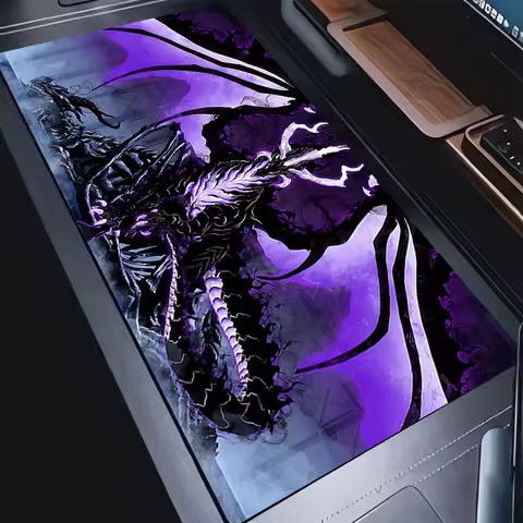 Mouse Pad Laptop Purple Cool Anime Keyboard Pad Black Dragon Solo Desk Mouse Mat Office PC Gaming L-leveling HD Print Mousepad
