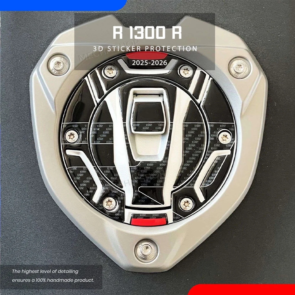 ل R 1300 R 2026 R1300R 2025 دراجة نارية الملحقات ثلاثية الأبعاد الراتنج ملصق غطاء الوقود طقم حماية