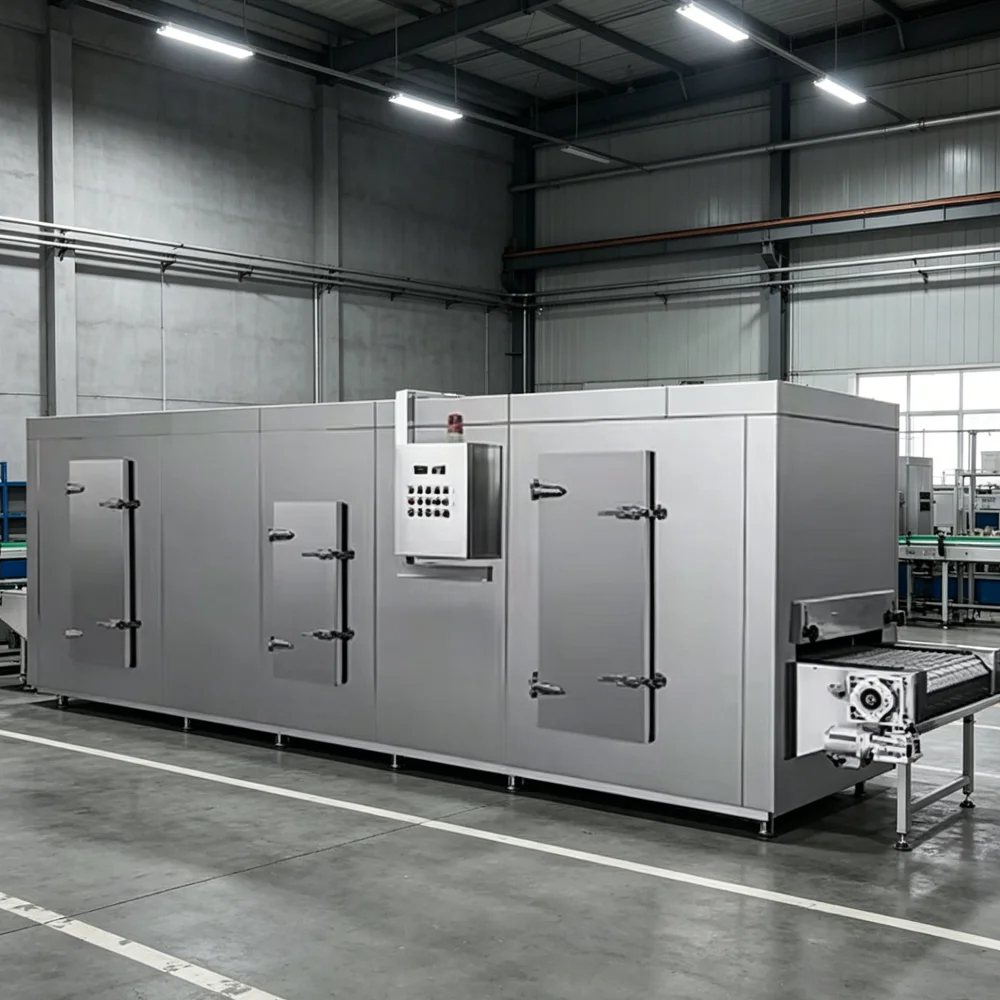 Industrial Spiral Freezer Economical IQF Quick Freezing Tunnel for Seafood Shrimp Fish Continuous Production Line