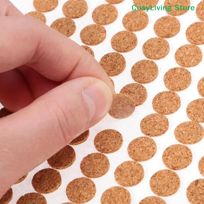 [CL]1000Pcs/Roll Anti Slip Cork Pads Adhesive Cork Rounds For Plant Pot Coasters Cabinet Bumpers Floor Protector[CL]