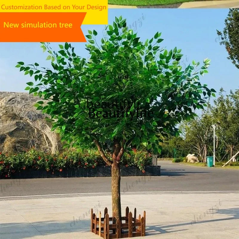 A29  Simulation Banyan Tree Large Simulation Plant Hotel Hall Wedding Engineering Indoor Landscaping Decoration