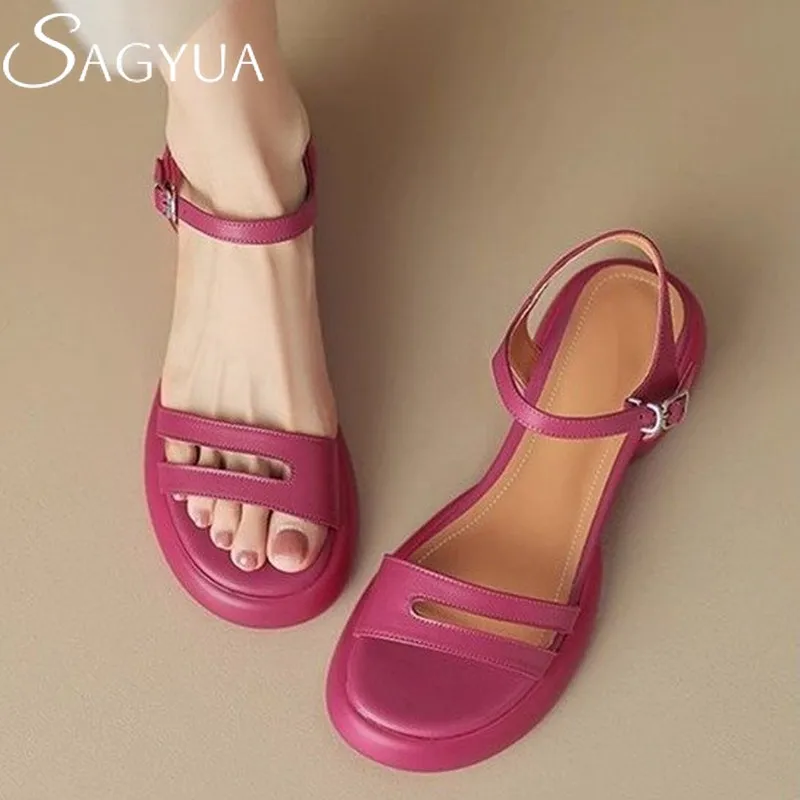 

Platform Women Sandals Casual Shoes Slingback 2025 Trend Dress Comfort Shallow Elegant Shoes Summer Open Toe Sandalias De Mujer