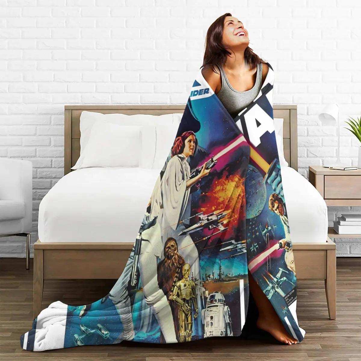 Cartoon W-Wars Anime S-Star Blanket Travel Flannel Throw Blanket For Home Decor Warm Soft Design Quality Bedspread Gift