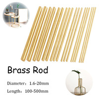 1/5/10pcs Brass Round Bar 100-500mm for DIY Knife Handle, Model Making, Wire and Tube Craft