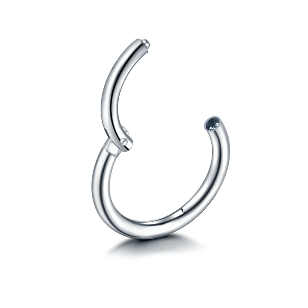 1PC Chirurgenstahl Klapp Clicker Segment Nasenringe Helix Knorpel Septum Hoop Daith Nariz Lippe Ohr Piercings Frauen Männer schmuck