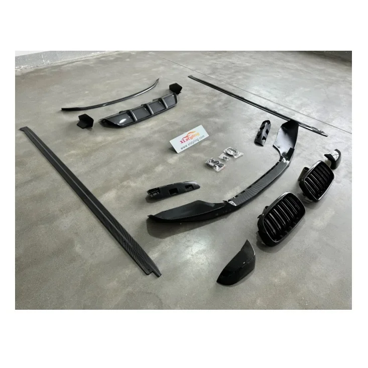 

Xlstyling Conversion Kits Front Lip Splitter Rear Diffuser Spoiler for bmw X6 F16 Real Carbon Side Mirror Cover Grille