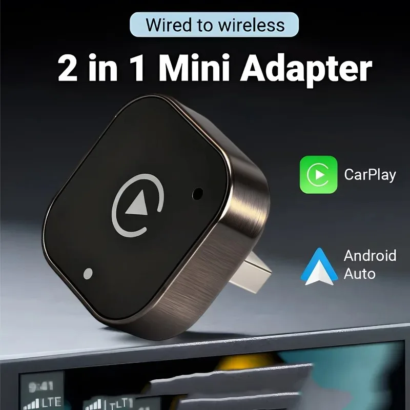 2in1 محول لاسلكي تلقائي 5Ghz WiFi Type-C/USB التوصيل اللعب CarPlay لاسلكي جديد Pionray محول CarPlay اللاسلكي لنظام أندرويد #3