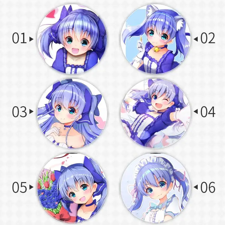 Yuuki Chihiro Badge Brooch Vtuber Virtual YouTuber anchor Peripherals Pin 58mm Chest tag Lapel Backpack Decoration Fandom