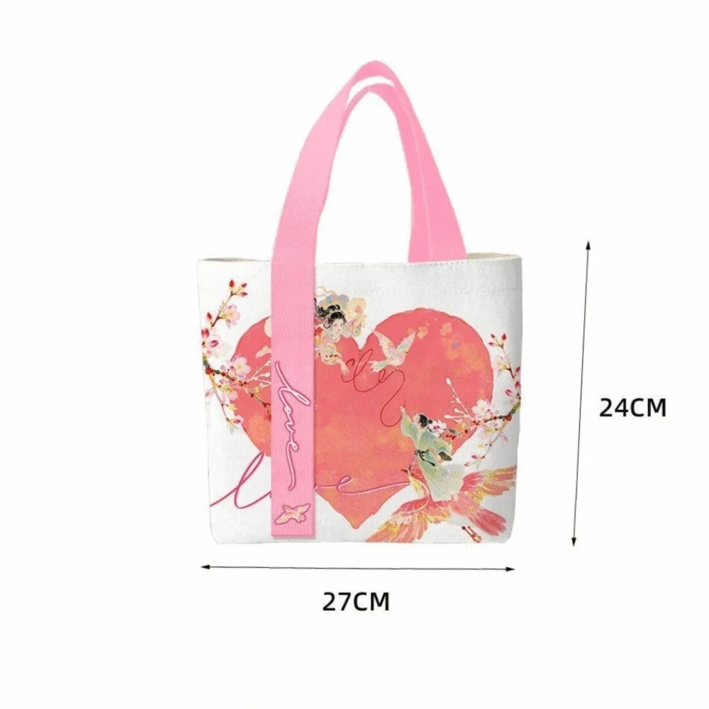 Durable Floral Print Canvas Bag Tote Bag Shoulder Bag Women's Accessories