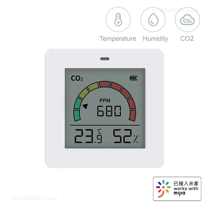 

Miaomiaoce Air Quality Detector 3 in 1 CO2 Meter Temperature Humidity Meter Home Indoor Carbon Dioxide Detector with Mijia APP