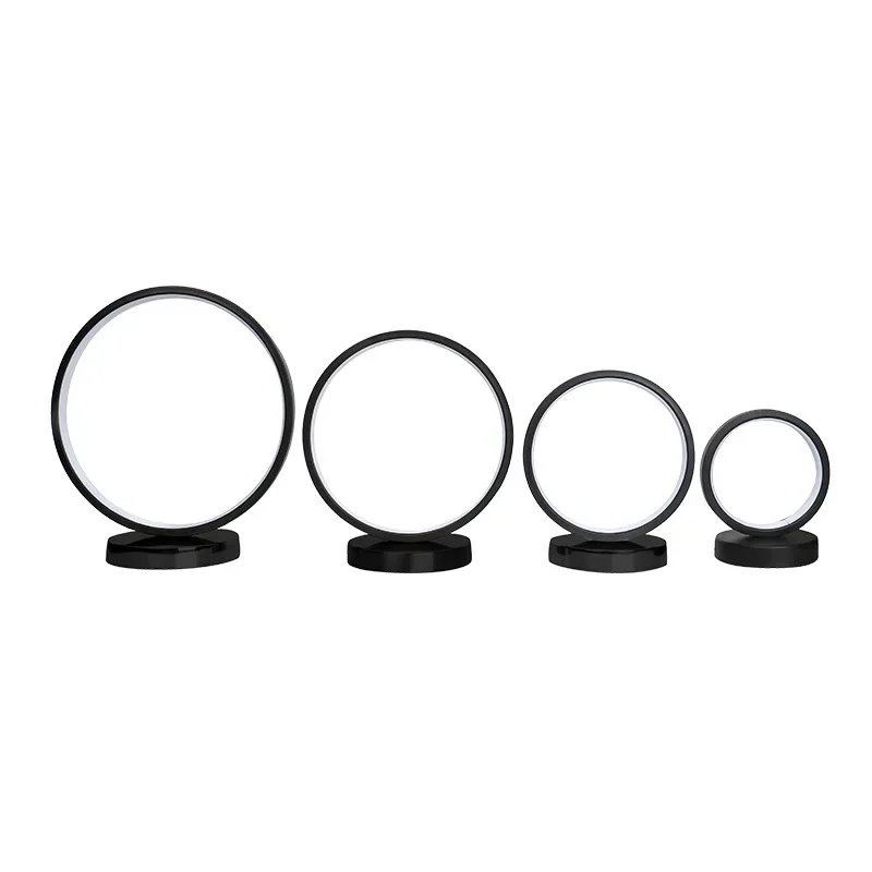 Creative Circle Table Lamp  Chinese Table Lamp Study Eye Protection USB Rechargeable Bedroom Bedside Decorative Night Lights