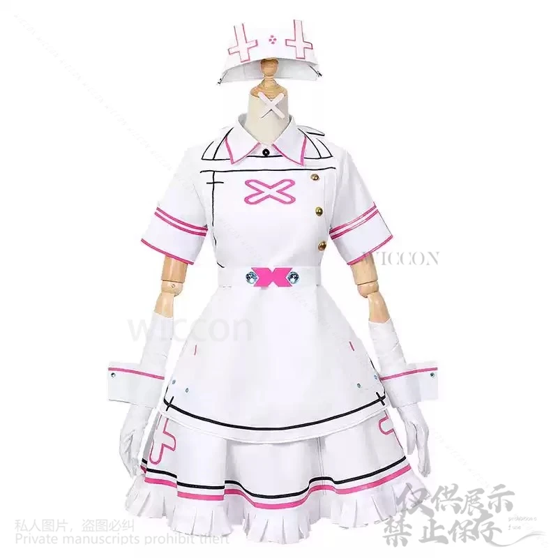 Sukoya Kana Cosplay Anime Virtuele YouTuber Kostuum Verpleegster Uniform Jurk Lolita Sexy Leuk Voor Meisjes Halloween Party Aangepast