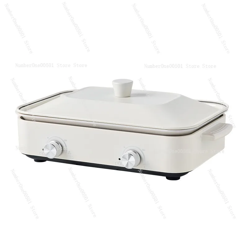 Multifunctional cooking pot Household Internet celebrity integrated pot BBQ meat cooking Fried electric hot pot