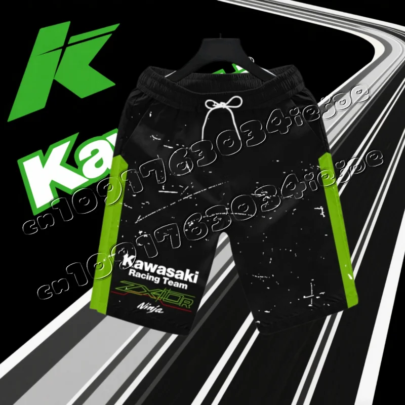 

Kawasaki New Men's Padel Sport Shorts Summer Male Breathable Tennis Quick-Drying Motorcycle Trousers Running Sportwear