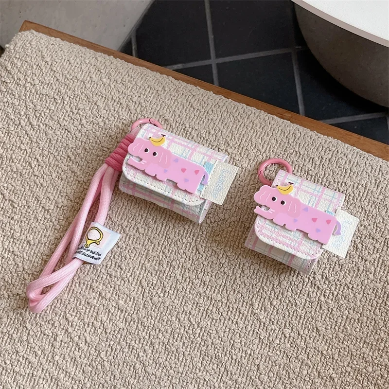 Caso bonito Banana Elephant Headphone para Apple Airpods Pro 2 3 1 4 Airpod 3 4 Capa com Cadeia de Mão, fone de ouvido