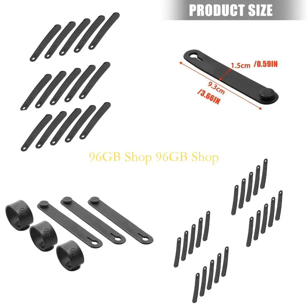 

96GB Rubber Locking Motorcycle Cable Ties Heat Resistant Waterproof For Brake Lines Engine Wires
