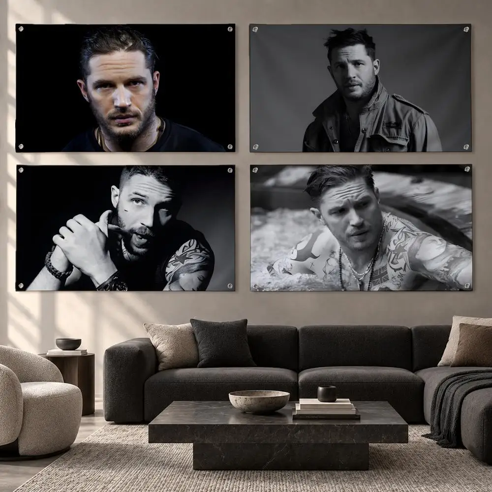 Actor Tom Hardy Flags Fabric Pennant Banner, Apt Wall Decor, Living Corner, Bedroom, Studio, E-sports Room